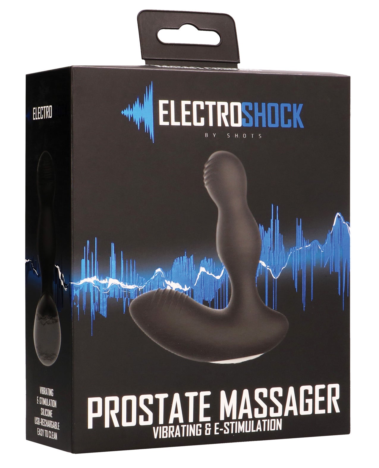 Shots Electroshock E-stimulation Vibrating Prostate Massager - Black - LUST Depot