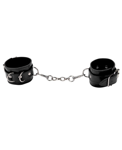 Shots Ouch Leather Cuffs - Black - LUST Depot