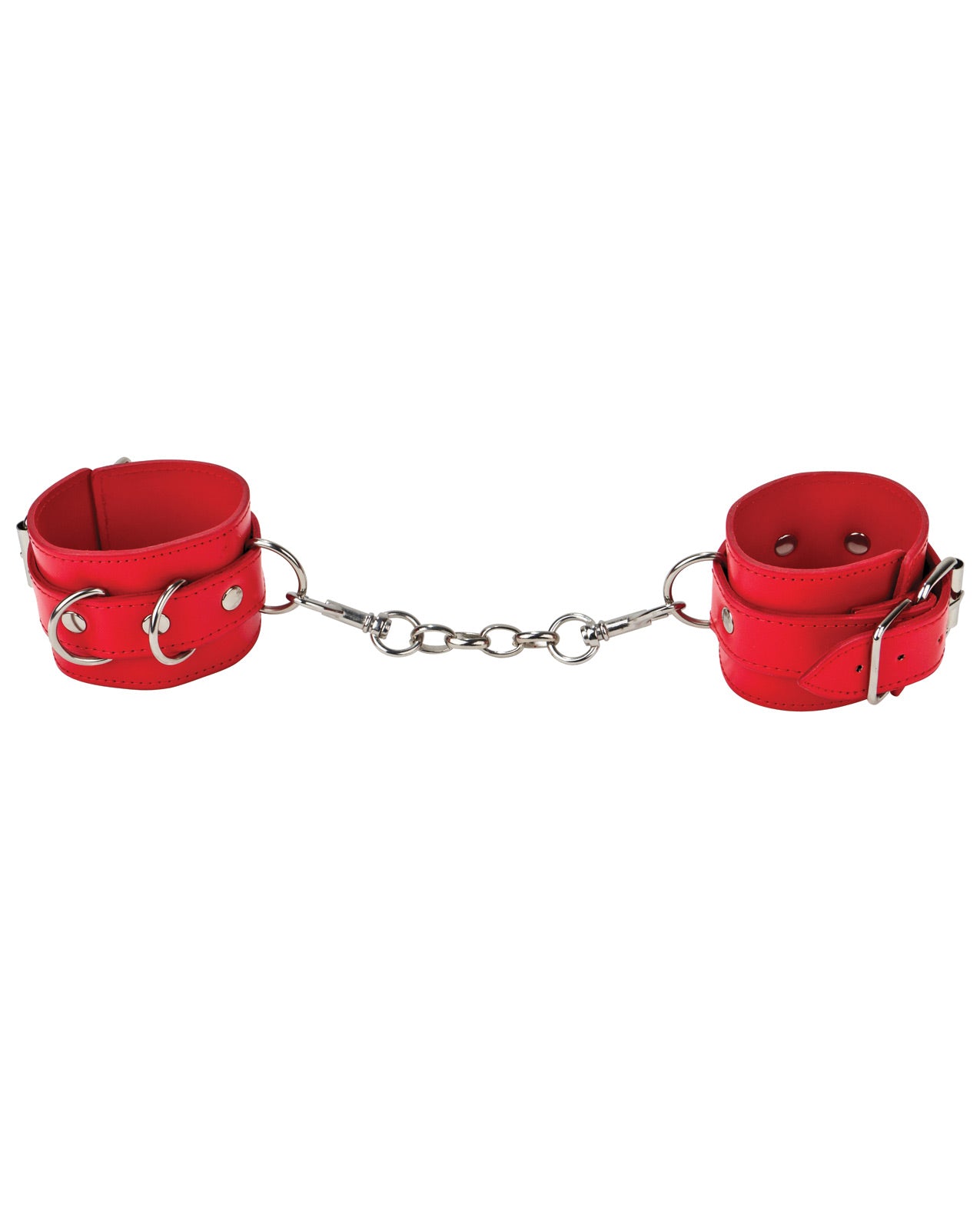 Shots Ouch Leather Cuffs - Red - LUST Depot