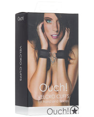 Shots Ouch Velcro Hand-ankle Cuffs - Black - LUST Depot