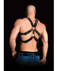 Shots Ouch Andreas Masculine Masterpiece Body Harness - Black - LUST Depot