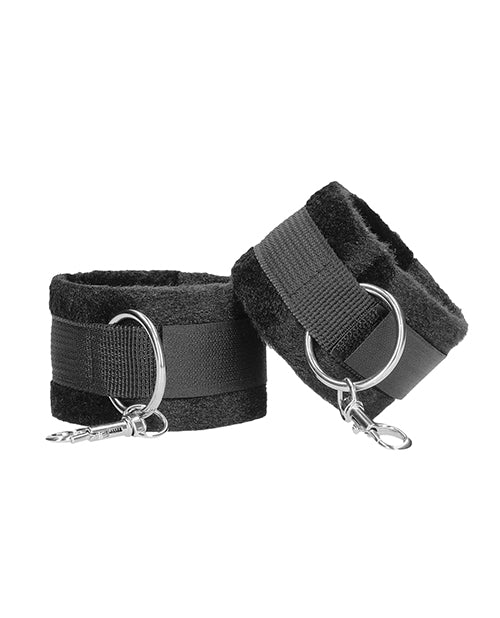 Shots Ouch Black & White Velcro Hand-ankle Cuffs - Black - LUST Depot