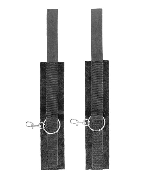 Shots Ouch Black & White Velcro Hand-ankle Cuffs - Black - LUST Depot