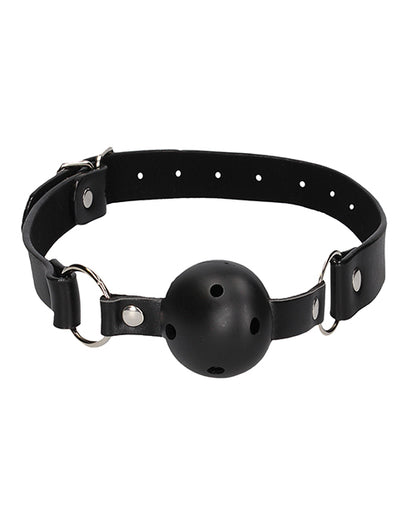 Shots Ouch Black & White Breathable Ball Gag W-nipple Clamps - Black - LUST Depot