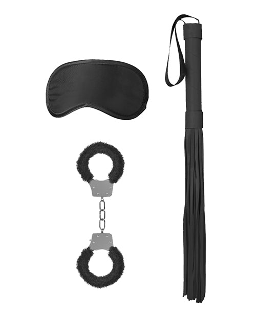 Shots Ouch Black & White Introductory Bondage Kit #1 - Black - LUST Depot