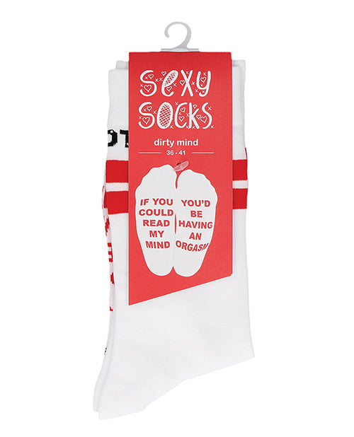 Shots Sexy Socks Dirty Mind - Female - LUST Depot