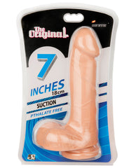Ignite 7" Suction Cup Dong W-balls - Flesh - LUST Depot