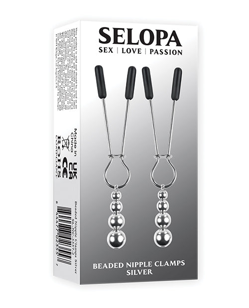 Selopa Beaded Nipple Clamps - Silver - LUST Depot