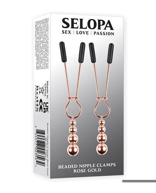 Selopa Beaded Nipple Clamps - Rose Gold
