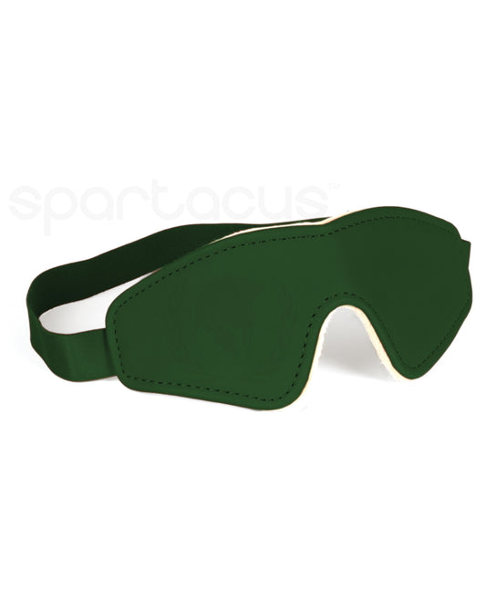 Spartacus Pu Blindfold W-plush Lining - Green - LUST Depot