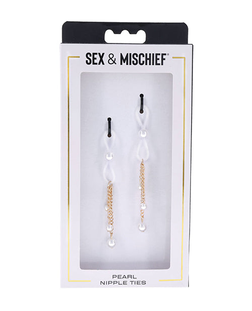 Sex & Mischief Pearl Nipple Ties - LUST Depot