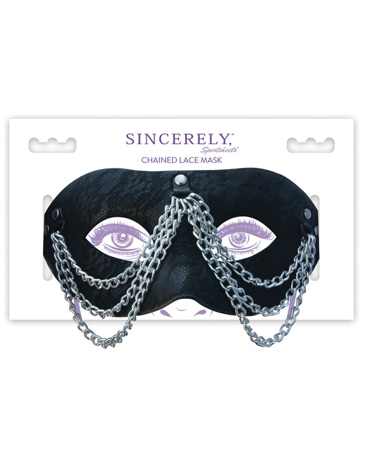 Sincerely Chained Lace Mask - LUST Depot