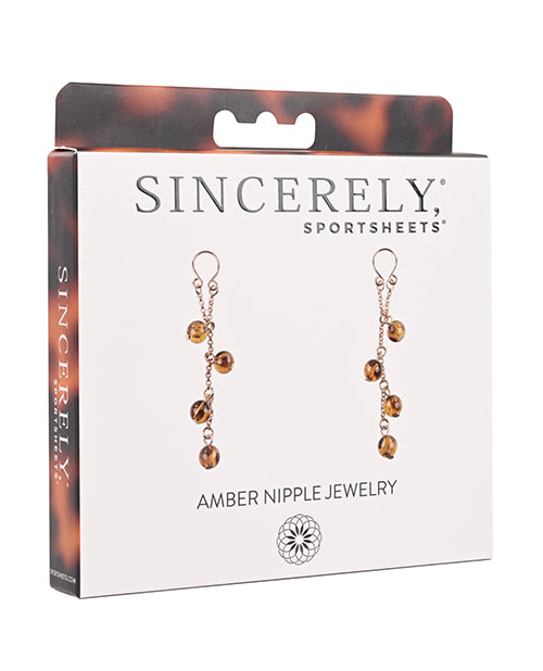 Sincerely Amber Nipple Jewelry - LUST Depot