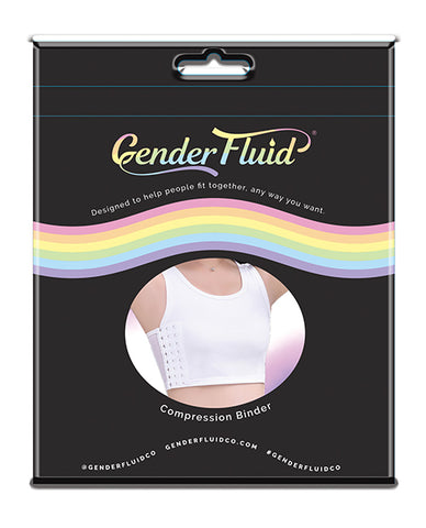 Gender Fluid Chest Compression Binder  - M White - LUST Depot