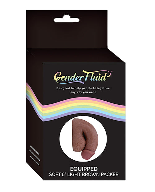 Gender Fluid 5" Equipped Soft Packer - Light Brown - LUST Depot
