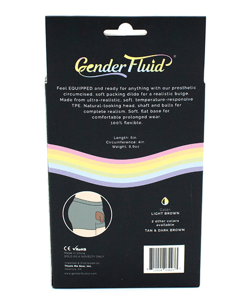Gender Fluid 5" Equipped Soft Packer - Light Brown - LUST Depot
