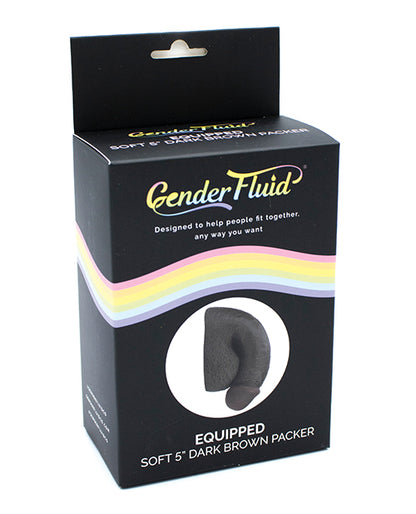 Gender Fluid 5" Equipped Soft Packer - Dark Brown - LUST Depot