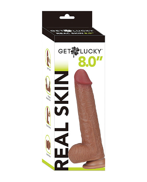 Get Lucky 8.0" Real Skin Series - Light Brown - LUST Depot