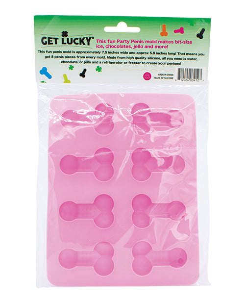 Get Lucky Penis Party-chocolate Ice Tray - Pink - LUST Depot