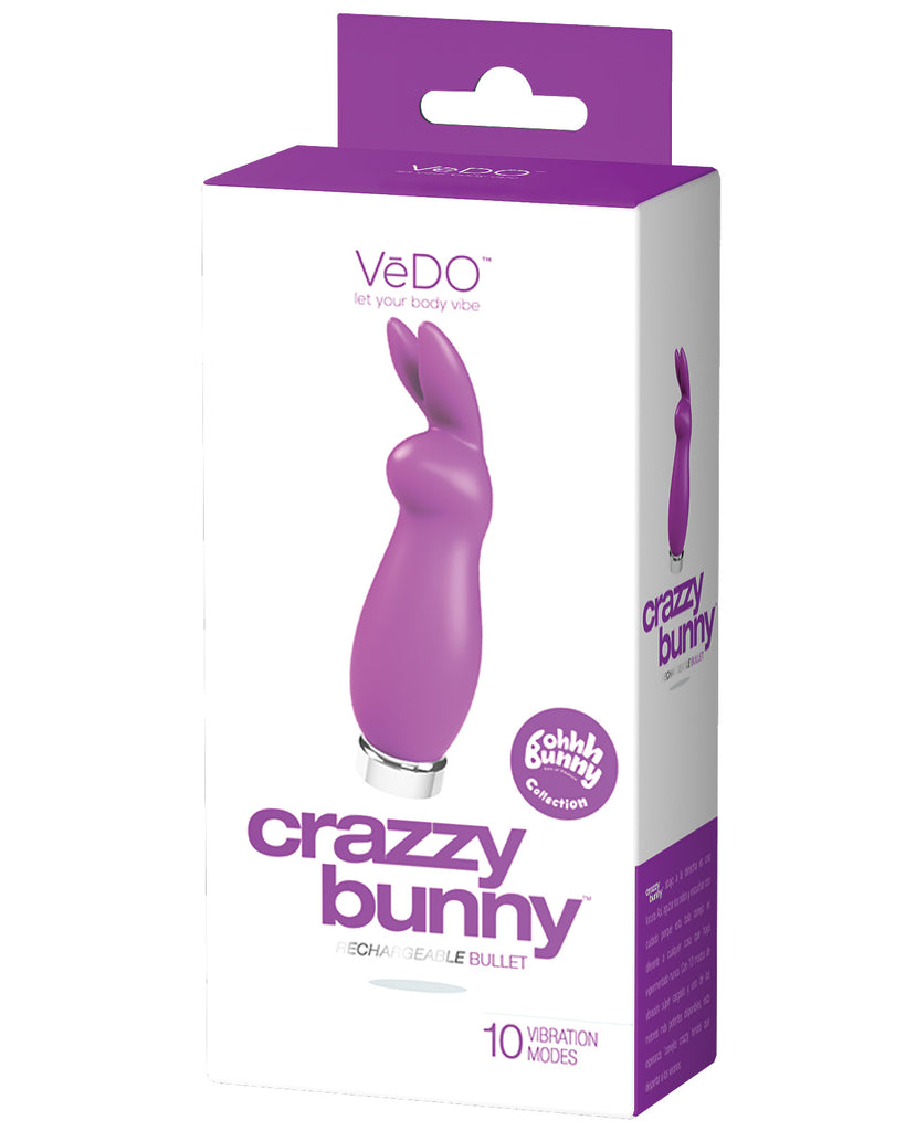 Vedo Crazzy Bunny Rechargeable Bullet - Perfectly Purple - LUST Depot