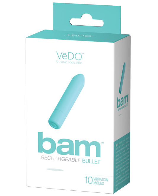 Vedo Bam Rechargeable Bullet - Tease Me Turquoise - LUST Depot