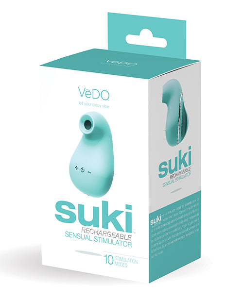 Vedo Suki Rechargeable Vibrating Sucker - Tease Me Turqouise - LUST Depot
