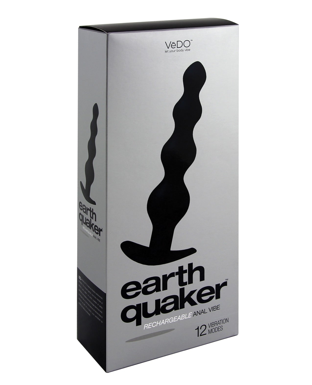 Vedo Earth Quaker Anal Vibe - Just Black - LUST Depot