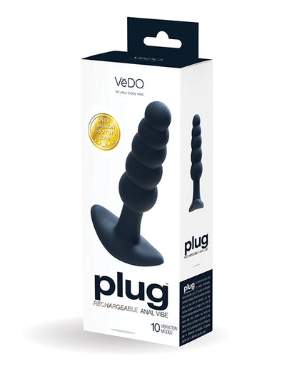 Vedo Plug Rechargeable Anal Plug  - Black - LUST Depot