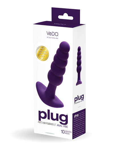 Vedo Plug Rechargeable Anal Plug  - Purple - LUST Depot
