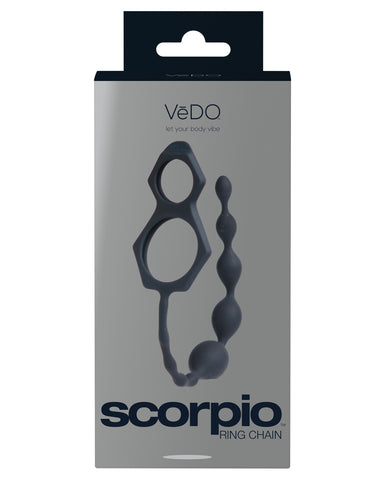 Vedo Scorpio C Ring & Anal Chain - Just Black - LUST Depot