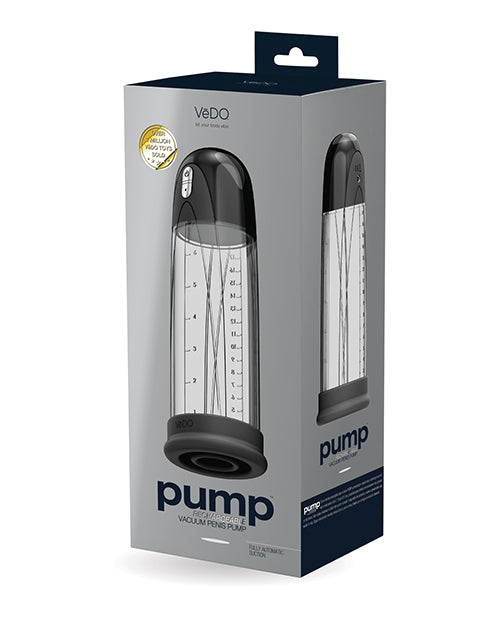 Vedo Pump Rechargeable Vacuum Penis Pump - Just Black - LUST Depot
