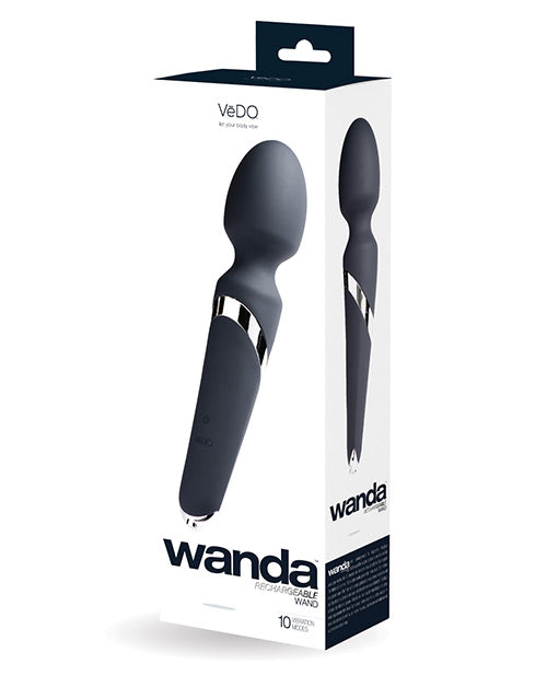 Vedo Wanda Rechargeable Wand - Just Black - LUST Depot