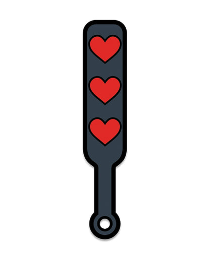 Wood Rocket Sex Toy Hearts Paddle Pin - Black-red - LUST Depot