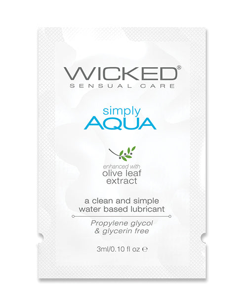 Wicked Sensual Care Simply Aqua Water Based Lubricant  - .1 Oz - LUST Depot