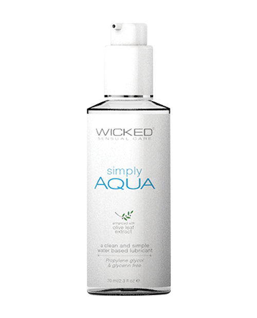 Wicked Sensual Care Simply Aqua Water Based Lubricant - 2.3 Oz - LUST Depot