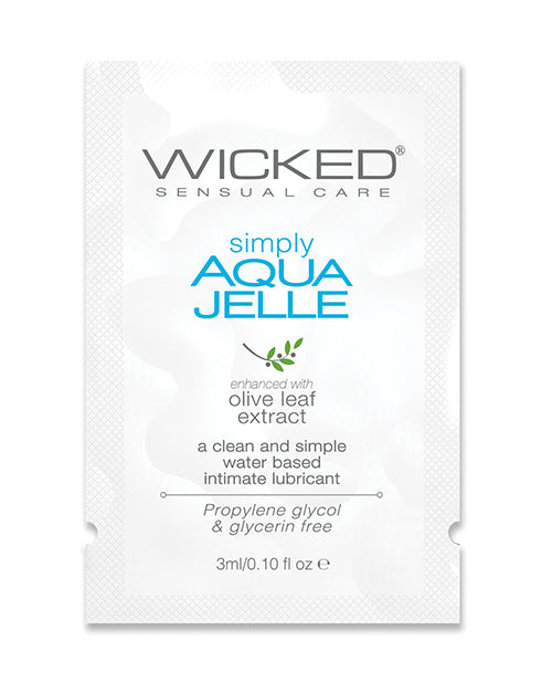 Wicked Sensual Care Simply Aqua Jelle Water Based Lubricant - .1 Oz - LUST Depot