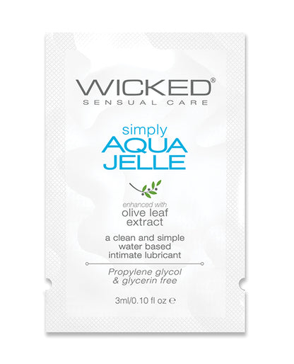 Wicked Sensual Care Simply Aqua Jelle Water Based Lubricant - .1 Oz - LUST Depot