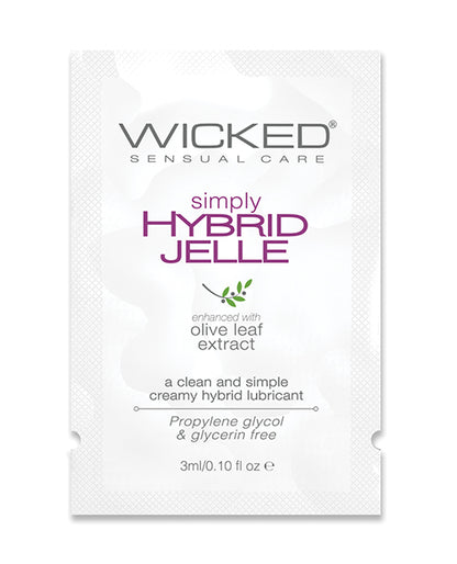 Wicked Sensual Care Simply Hybrid Jelle Lubricant - .1 Oz - LUST Depot