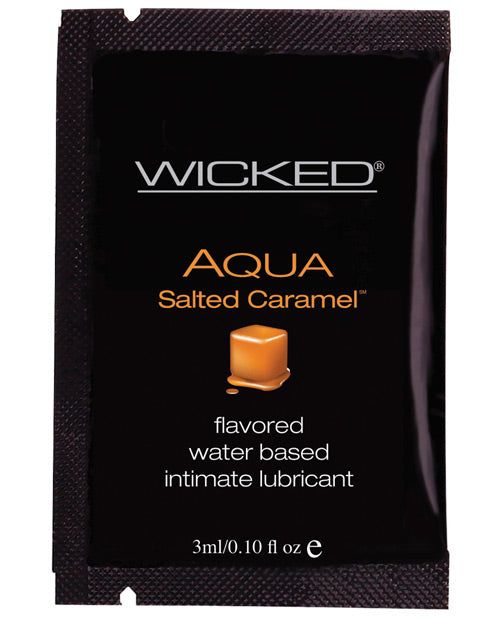 Wicked Sensual Care Aqua Water Based Lubricant - .1 Oz Salted Caramel - LUST Depot