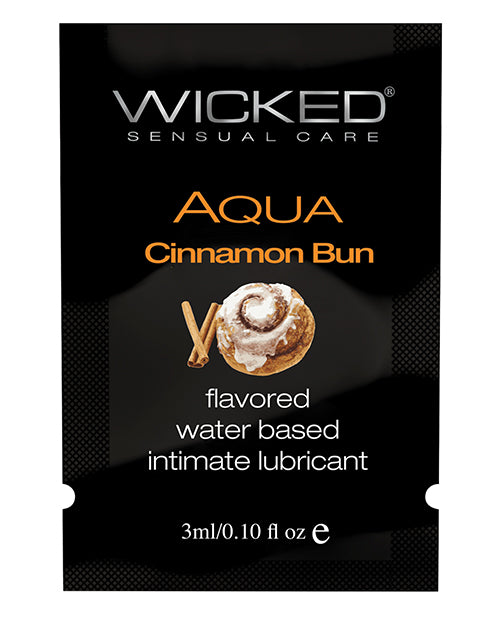 Wicked Sensual Care Aqua Water Based Lubricant - .1 Oz Cinnamon Bun - LUST Depot