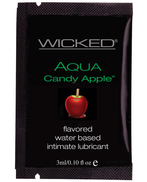 Wicked Sensual Care Aqua Water Based Lubricant - .1 Oz Candy Apple - LUST Depot