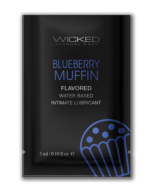 Wicked Sensual Care Water Based Lubricant - .1 Oz Blueberry Muffin - LUST Depot