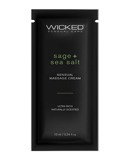 Wicked Sensual Care Sage & Sea Salt Massage Cream  - .34 Oz - LUST Depot