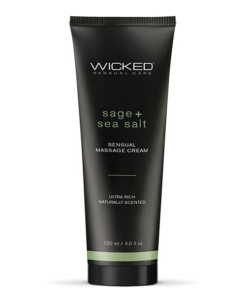 Wicked Sensual Care Sage & Sea Salt Massage Cream  - 4 Oz - LUST Depot