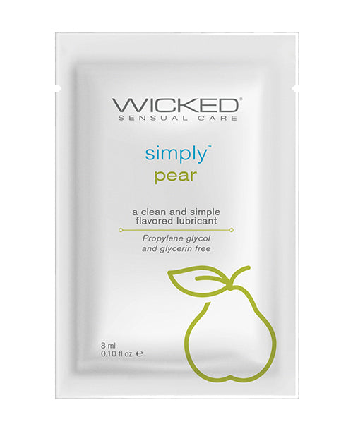 Wicked Sensual Care Simply Water Based Lubricant - .1 Oz Pear - LUST Depot