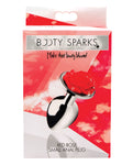 Bootysparks Red Rose Anal Plug Small - Silver - LUST Depot