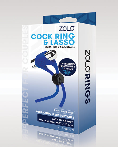 Zolo Cock Ring & Lasso - Blue - LUST Depot